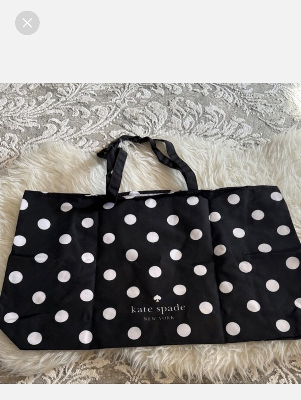 Kate Spade Black and White Polka Dot Tote Bag NWOT - Picture 3 of 4